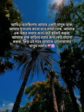 আমিও চেয়েছিলাম আমার একটা মানুষ হোক, আমার শূন্যতায় কারো মনে ব্যাথা হোক, আমাকে এক নজর দেখার জন্য কেউ ছটফট করুক, আমাকে বুকে জড়িয়ে ধরার জন্য কেউ বাহানা করুক, কিন্তু এই শহর আমাকে ভালোবাসার মানুষ দেয়নি!#Outf#Outfitk berwarna #fyp 
