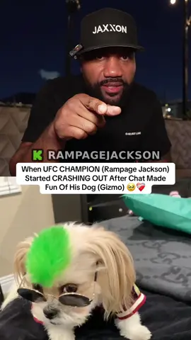 When UFC CHAMPION (Rampage Jackson) Started CRASHING OUT After Chat Made Fun Of His Dog (Gizmo) #rampagejackson #rajajackson #fyp