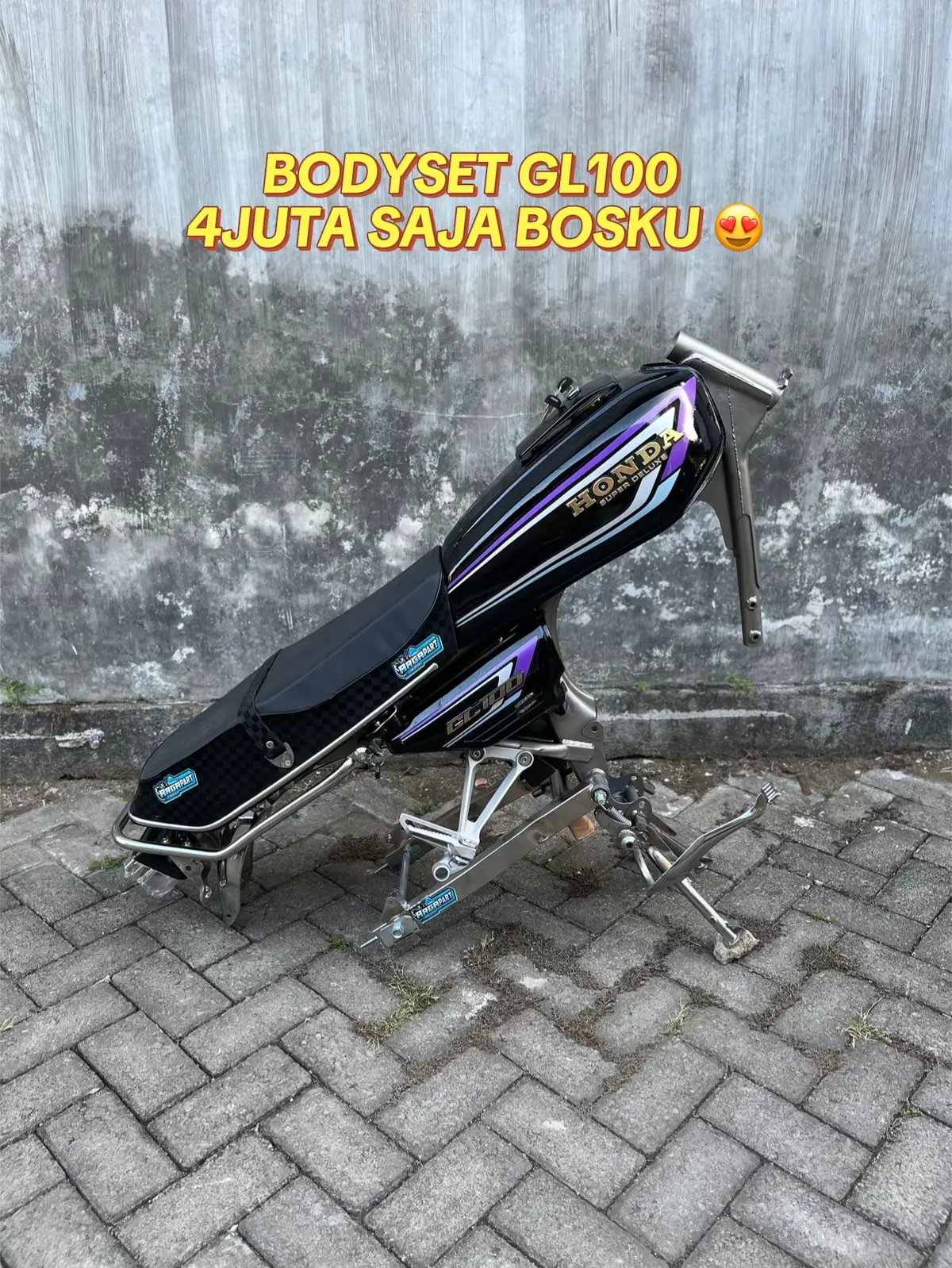CONTOH BODYSET GL100 DANA PELAJAR 4JT SAJA BOSKU, INFO PEMESANAN BISA HUBUNGI NOMER DIBIO YA BOSKU#bodyset #gl100indonesia #gl125indonesia #argapart #argapartclasic 