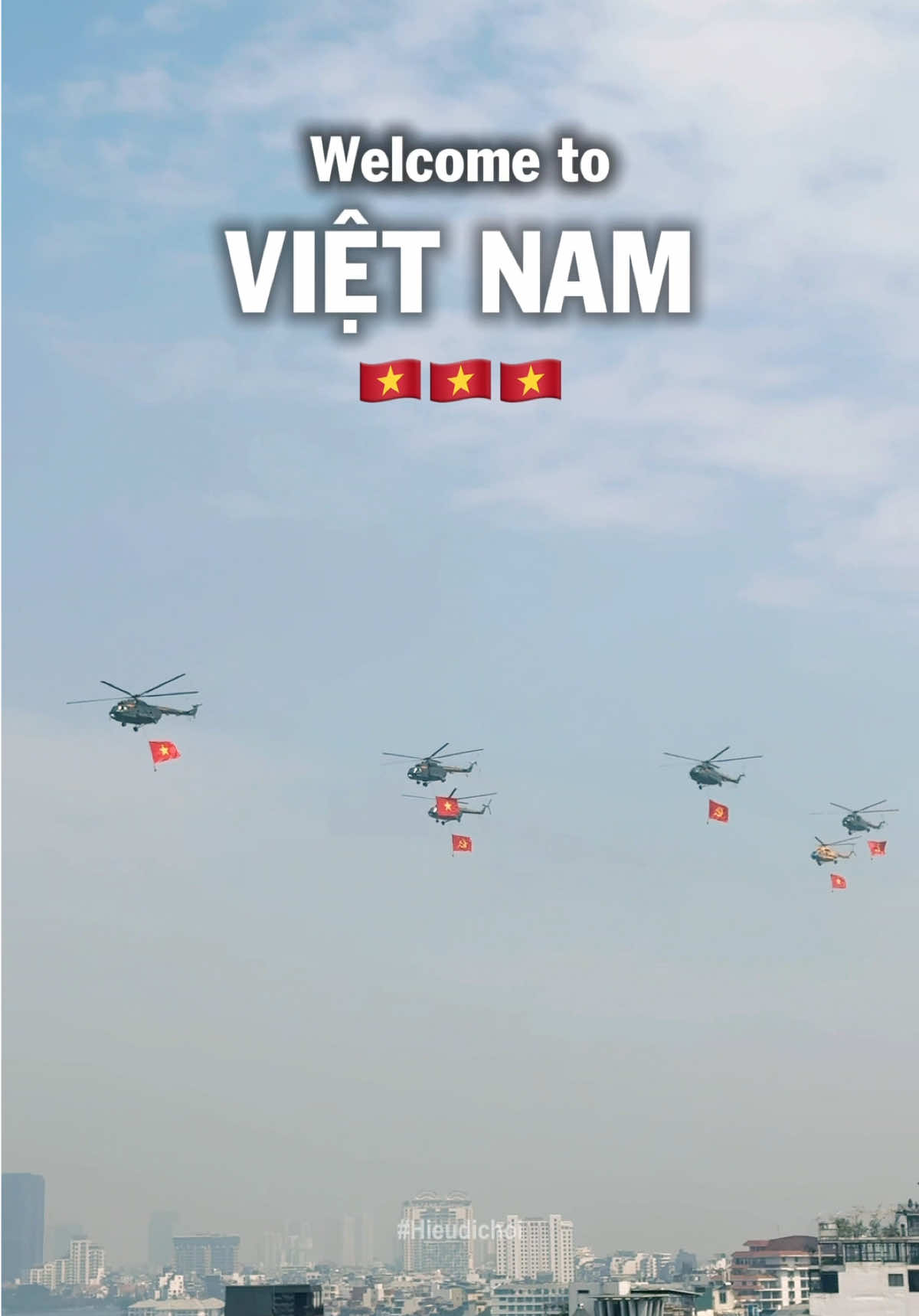 Dàn trực thăng treo cờ “Tổ Quốc Việt Nam”🇻🇳🇻🇳🇻🇳 #vietnam #hanoi #quockhanh2thang9 #A80 #badinh 