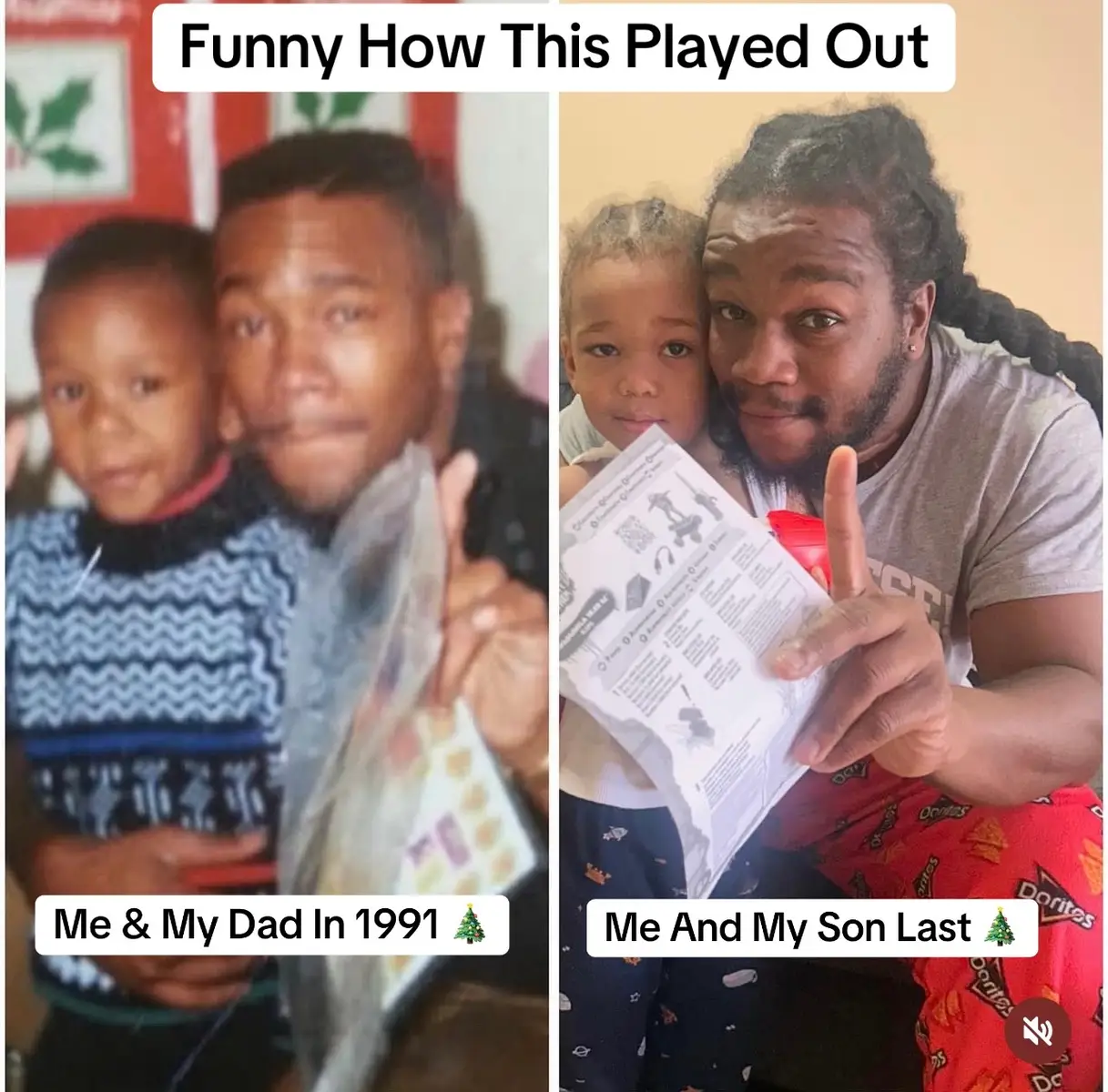 Funny How Time Flys And Life Goes Full Circle… #FatherSon #FYP … Me And My Dad In 1991 I was 4 And My Son Was Soon To Be 3 In Our Pic!!! #ThrowBack #Twins #family 