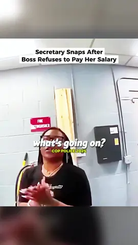 Part 1 - Secretary Snaps After Boss Refuses to Pay Her Salary #cops #copsoftiktok #copsontiktok #copstiktok #foryou 