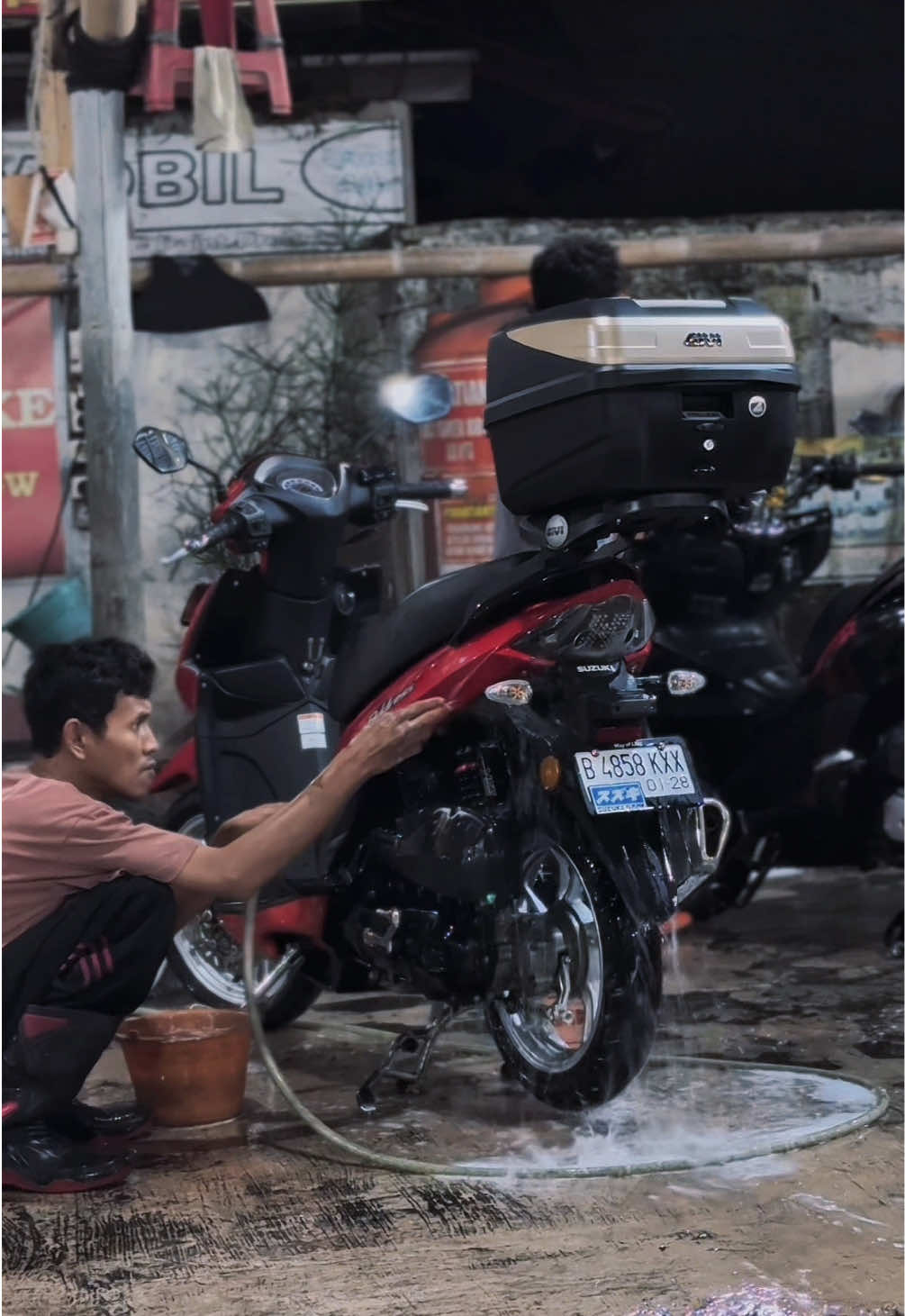 Cuci-cuci motor tempur 🦾🤖 #suzuki #suzukiaddress #maticindonesia #maticproper 