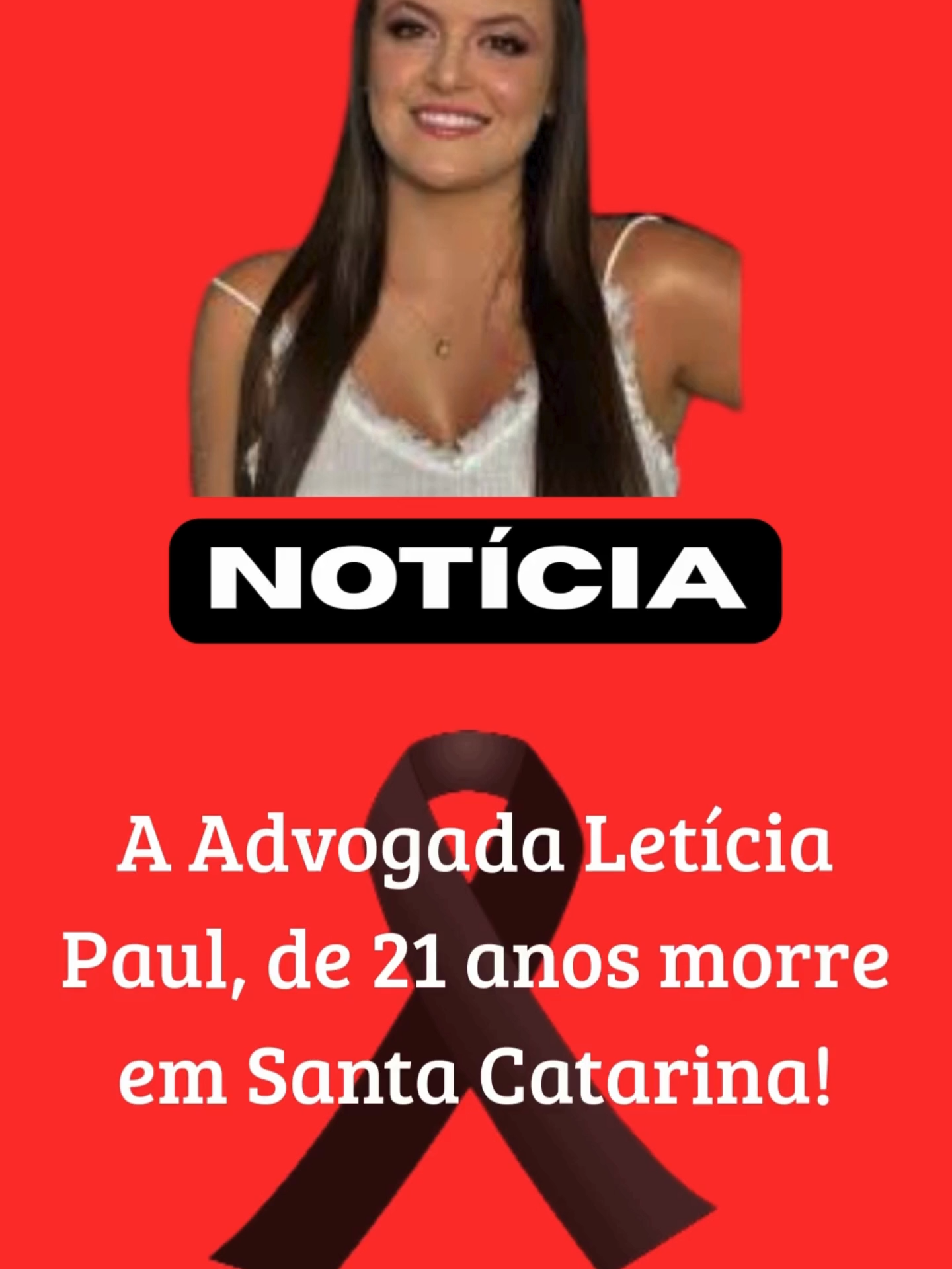 A Advogada Letícia Paul, de 21 anos morre em Santa Catarina!     #NotíciaUrgente #SantaCatarina #Tragédia #Falecimento #ÚltimasNotícias #advogada