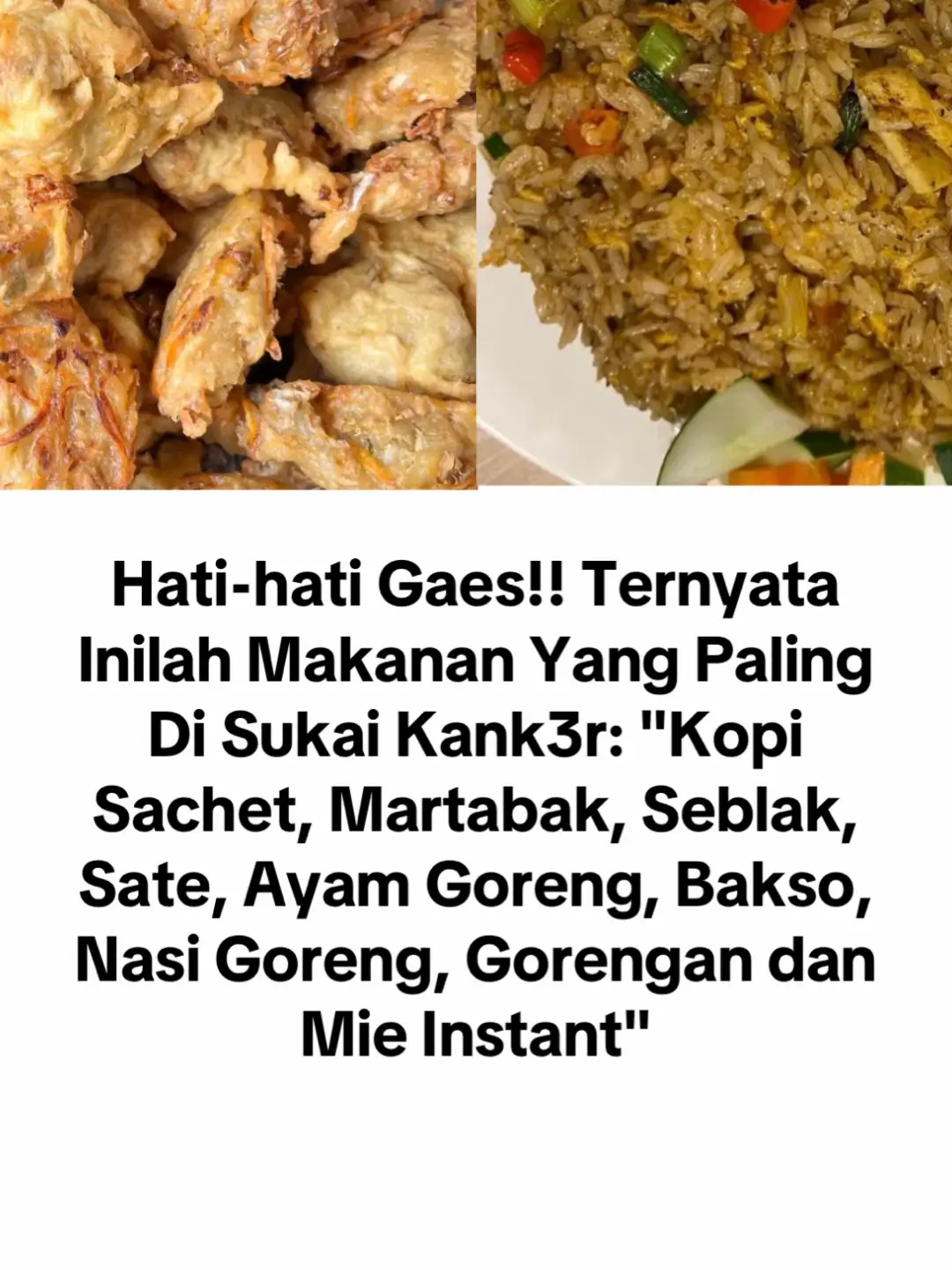 Kank*r adalah penyakit yang terjadi ketika sel-sel dalam tubuh tumbuh tidak terkendali dan membentuk tumor. Tumor ini dapat menyerang jaringan tubuh lainnya. Kanker merupakan penyakit tidak menular yang dapat menyerang hampir semua bagian tubuh. Ciri-ciri kanker : Tumbuh cepat dan tidak terkendali Berpotensi menyebar ke bagian tubuh lain Dapat merusak fungsi jaringan Dapat merusak sel normal di sekitarnya dan di bagian tubuh yang lain. Penyebanya : Faktor genetik, Gaya hidup, Lingkungan, Zat kimia, Radiasi, Virus, Hormon, Iritasi kronis. Cara Mencegahnya : Menjaga gaya hidup sehat, konsultasi rutin