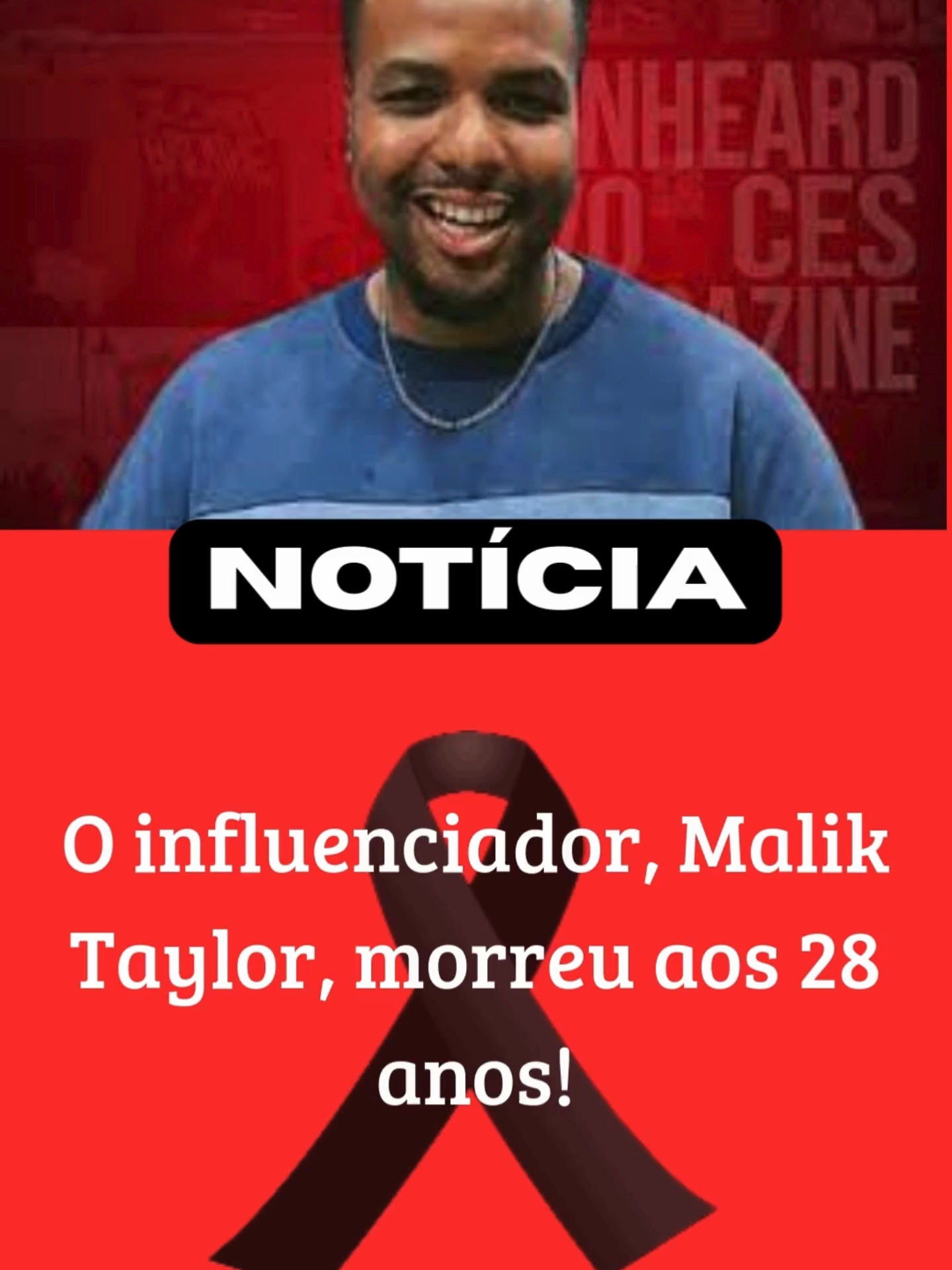 O influenciador, Malik Taylor, morreu aos 28 anos!    #NotíciaUrgente #MalikTaylor #Luto #Influenciador #Famosos