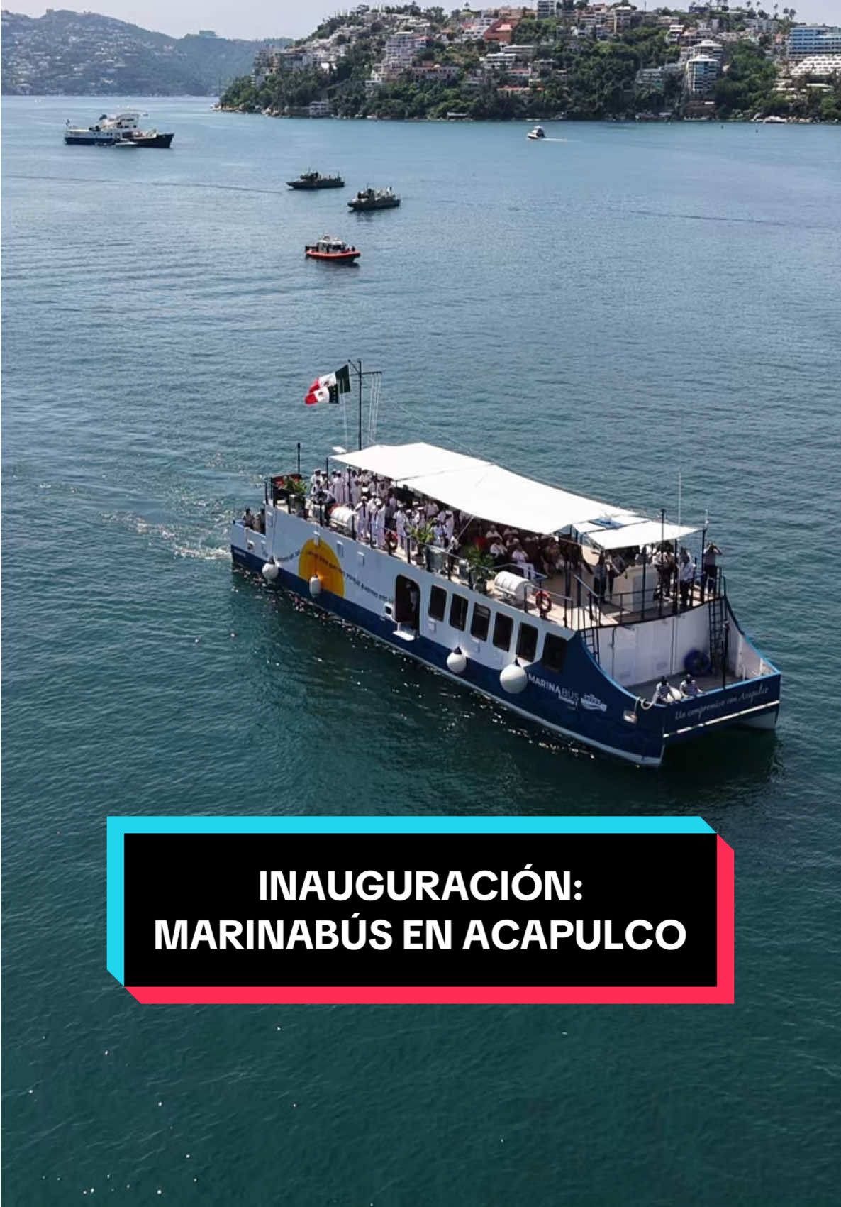 En Acapulco, Guerrero, inauguramos el Marinabús, nuevo sistema de transporte marítimo que recorre la bahía de forma rápida, segura y sustentable; beneficiará a miles de personas con traslados diarios.  Tiene un valor especial: es operado por la Secretaría de Marina, que no sólo protege nuestros mares; también ayuda a construir bienestar para el pueblo de México. #acapulco #México #claudiasheinbaum