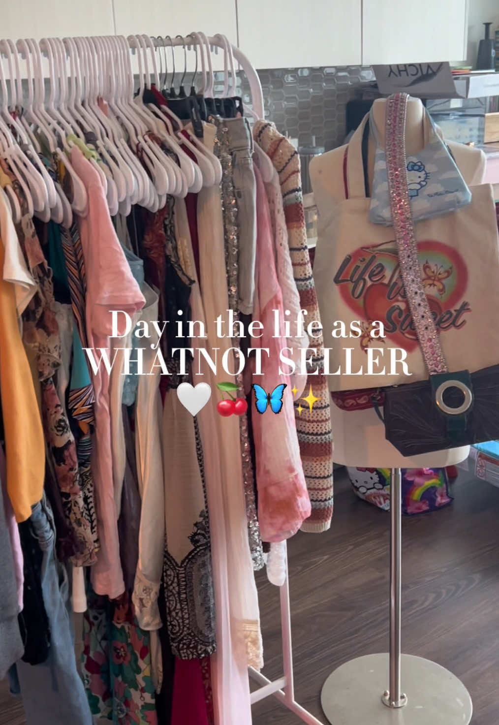Day in the life of a WHATNOT SELLER 🩷🍒🦋 Weekly shows (withlovedesirie) on whatnot #resllercommunity #whatnot #thrifthaul #y2kfashion #thriftfinds @Whatnot 