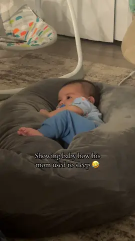 His turn 🤣🩵#fyp #baby #pregnancypillow 