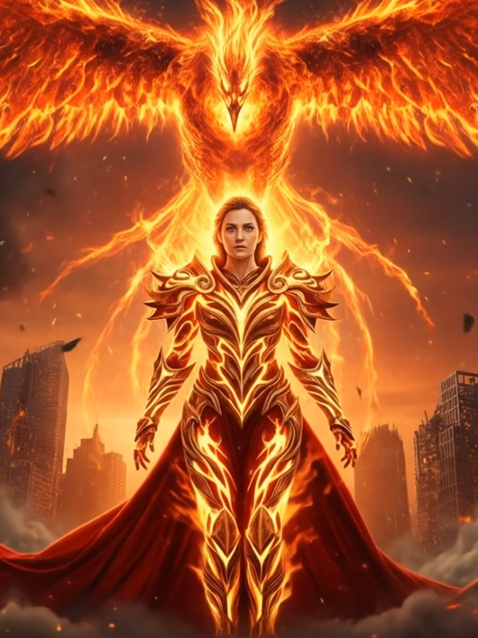 Part 4 | Storm of Ash From fire she rose but now she brings life. #PhoenixSaga #HopeAfterFire #BloomOfRebirth #MythicFashionStory #AIFantasySeries #fenix #fyp #viral