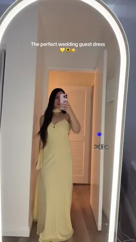I wore this dress to a wedding recently and got SO many compliments! It’s also the perfect butter yellow. I’m 5’2” wearing a size small. 🫶🏼 #WeddingGuestDress #SummerWedding #maxidress  #TikTokShop #TikTokMadeMeBuyIt  