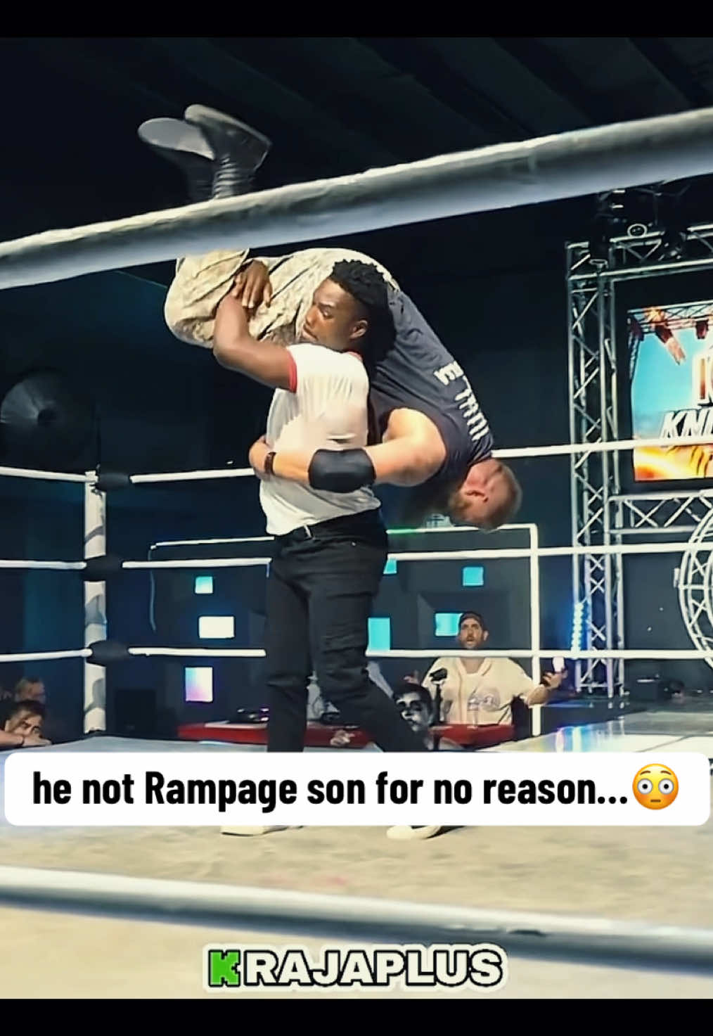 raja got that Rampage straight 😳 #rampage #rampagejackson #wrestling 