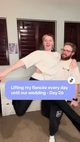 Day 26 of lifting my fiancée every day until we are married 💍 I think this lift is looking better and now we just need to work on the planning and make it look slightly less awkward 🎉🥰 #dance #couplegoals #ballroomdance #gettingmarried #dancelift 