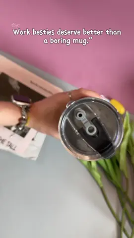 Work besties deserve better than a boring mug.” → And this one brings the laughs with every sip. #tumbler #hiddenmessage #fuckthisshit #FTS #gaggift      