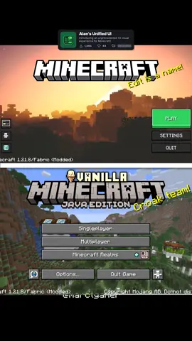 Minecraft BEST Mods UI visual: Alan's Unified UI #shorts#Minecraft #marctgamer #minecraftmods #mods 