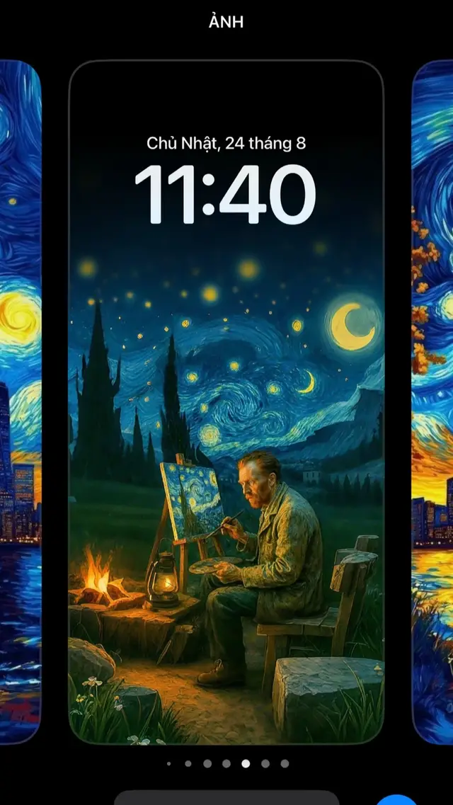 Wallpapers inspired by Van Gogh’s Starry Night, blending classic impressionism with modern cityscapes and nature. #StarryDream #VanGoghVibes #CosmicArt #DreamyNights #ModernIm