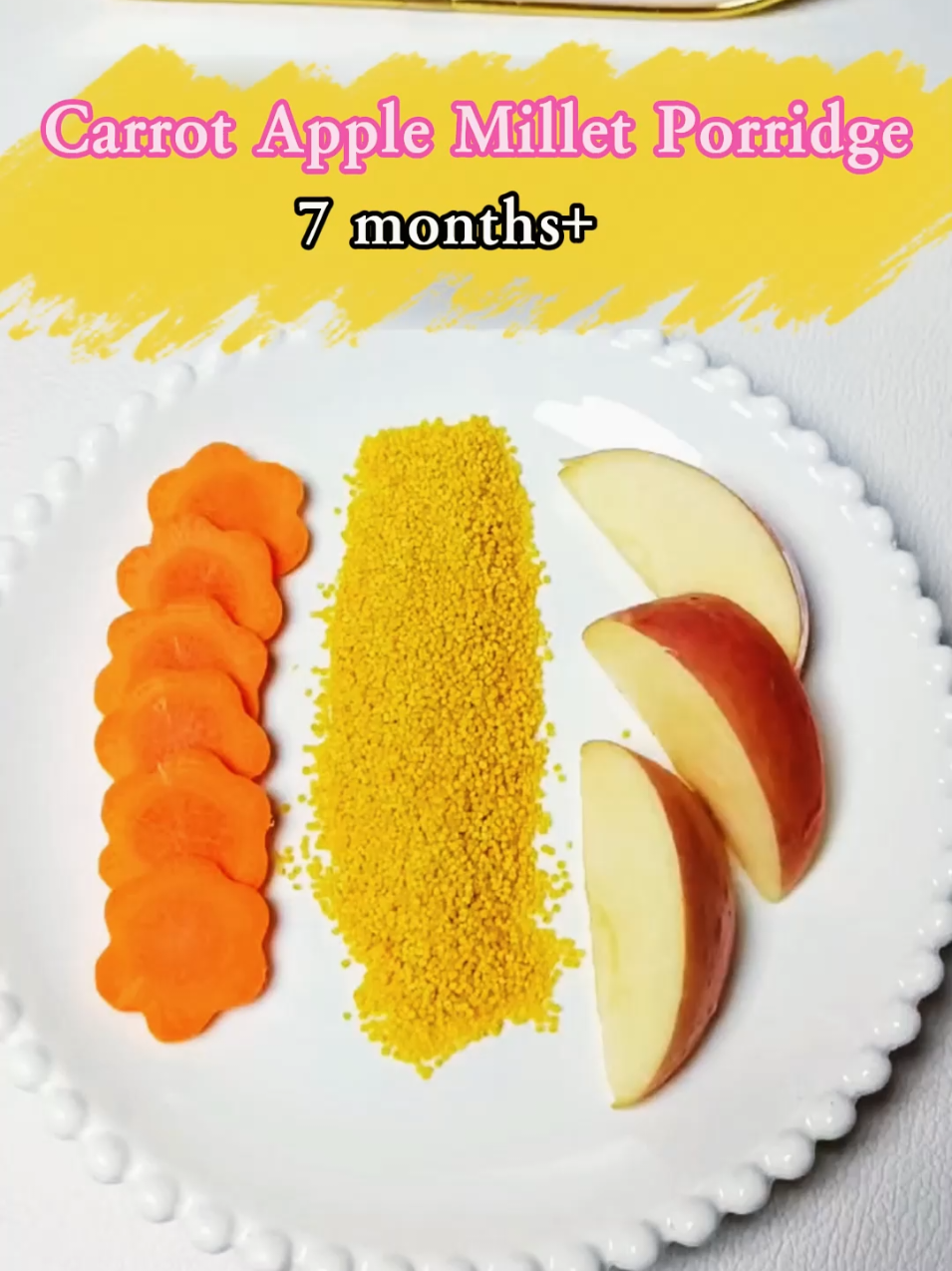 Baby restless at night while teething? Try this soothing Carrot Apple Millet Porridge 🥕🍎 A gentle recipe that may help your little one sleep better and grow strong. 💕 #BabyFood #HomemadeBabyFood #BabyRecipes #TeethingBaby #BabySleepTips     