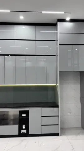 Cùng em Chiêm ngưỡng Khủng long inox cánh ACRYLIC bóng Gương này nhé 🫶#tủ_bếp_acrylic #xuhuongtiktok #thietkenoithat 