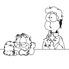 just now realizing how much better this would be with nermal and garfield 🥀 #garfield #garfieldthecat #garfieldandfriends #jonarbuckle #drawing 