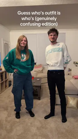 not the socks tho bc we’re already both wearing Kenny’s 🤭#couple #outfitswap #fyp 
