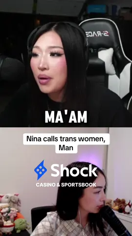 Nina calls trans women,  Man. #nina #ninalin #twitch #foryoupage #fypシ 