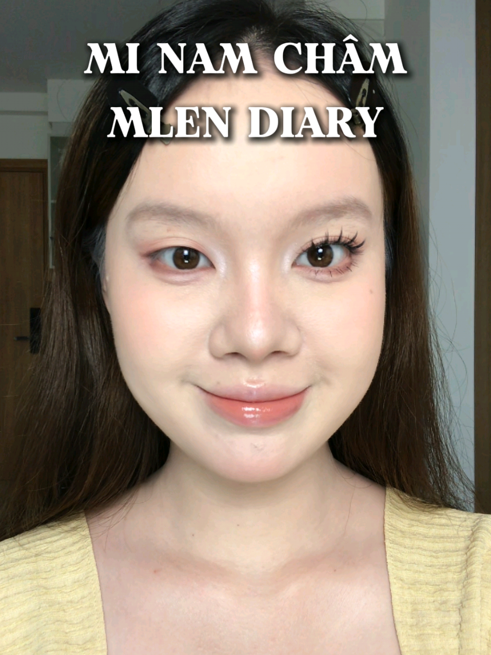 gắn mi siêu nhanh lun, mà hong quen thì hơi nặng mắt xí  #mlendiary #minamchammlendiary #goclamdep #beauty #viral 