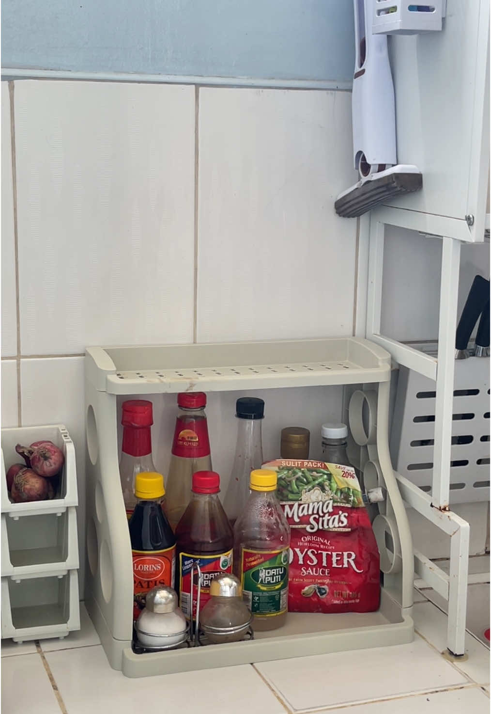 Kitchen storage rack ✨ #storagerack #organizer #fy #organizerideas #storage  