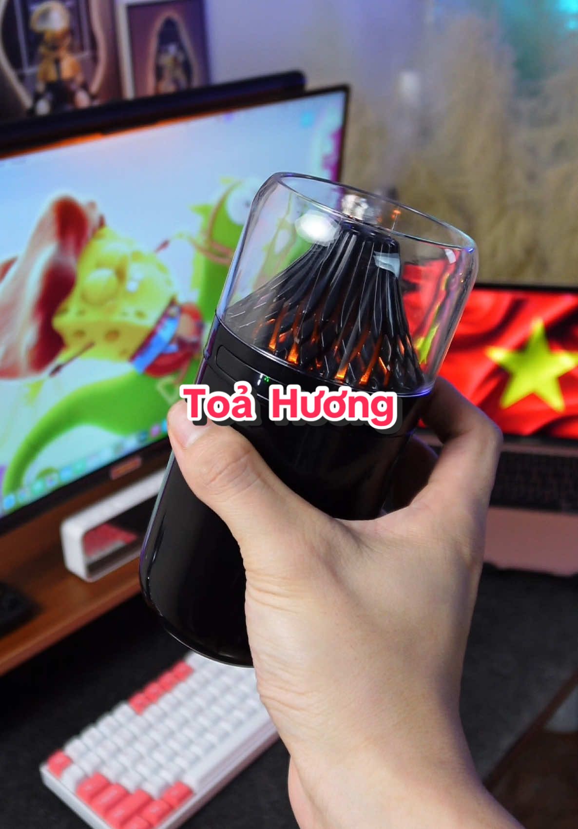 Máy phun sương, toả hương giúp phòng làm việc vừa thơm vừa decor đẹp #ongbobaconreview #LearnOnTikTok 