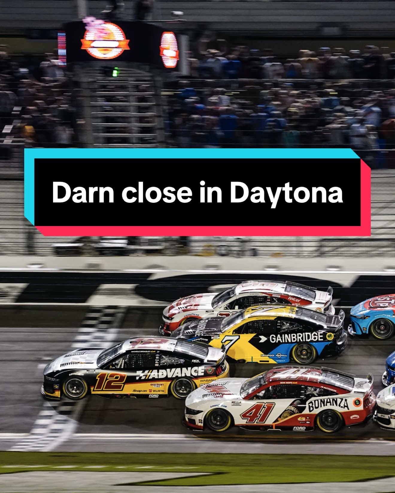 P24 ➡️ P2. Onboard from the last couple of laps 🏁 #cokezerosugar400 #daytona #nascar #nascartiktok #racing 