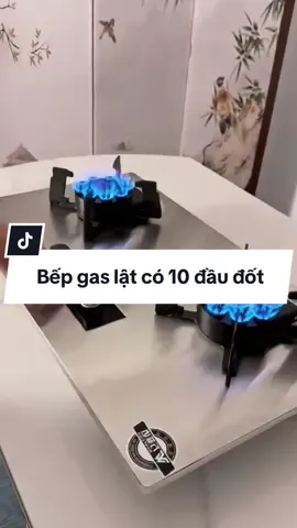 Bếp Gas Lật 10 Đầu Đốt Thông Minh, Tích Hợp Hẹn Giờ, Cảm Biến Tự Ngắt Gas, Khóa An Toàn. Giúp Tiết Kiệm Gas/!/!/!/!/!/ #nhabep #phongbep #bepgas  #phongbephiendai #bepgasthongminh 