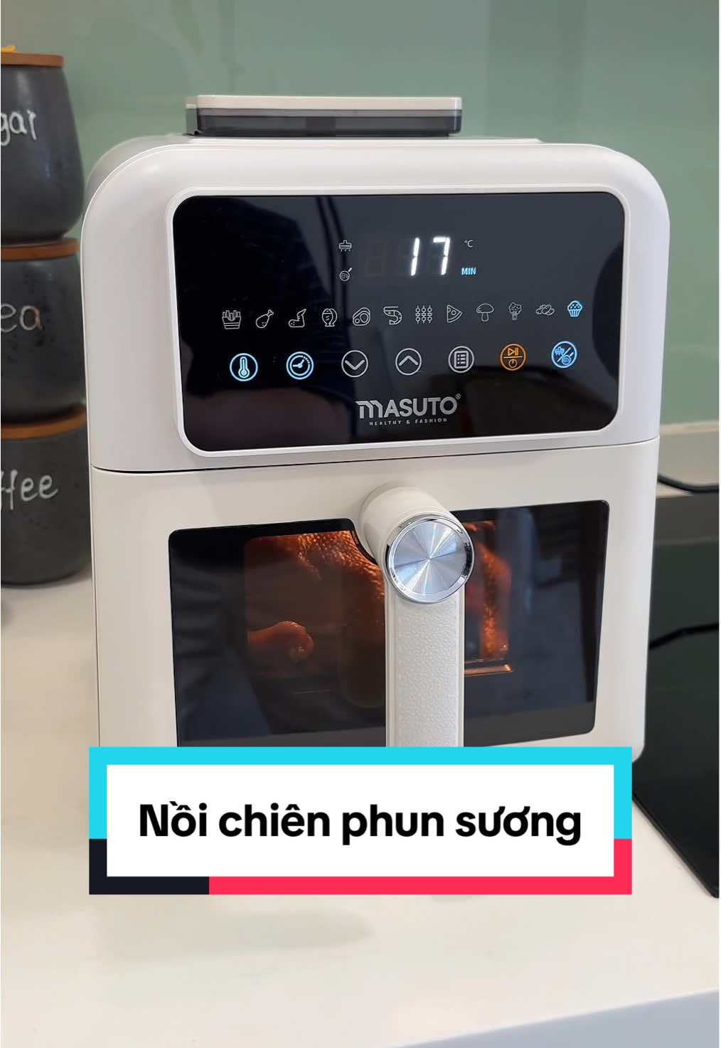 Nồi chiên không dầu phun sương Masuto công nghệ 2 tầng nhiệt chiên nướng không cần trở lật xài đã thật sự nha #noichienkhongdau #noichienkhongdauphunsuong #noichienkhongdaumasuto #masuto #xuhuong 