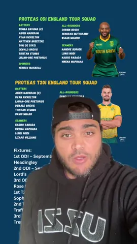 The Proteas have announced their squad for the white-ball tour to England. #ENGvSA #Proteas #sportsontiktok 