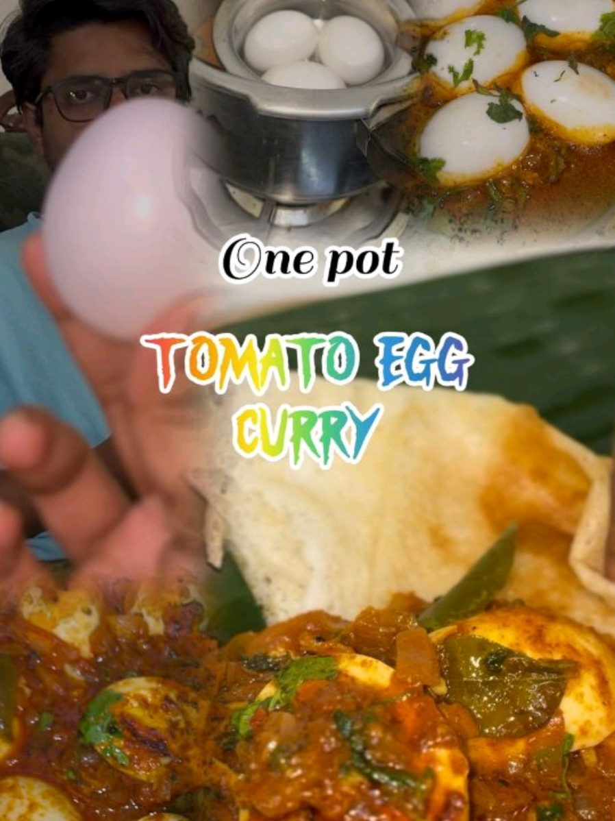One pot Tomato Egg Curry - 10 mins to cook 5 mins to finish #instagood#instagram#instafollow#reel#food