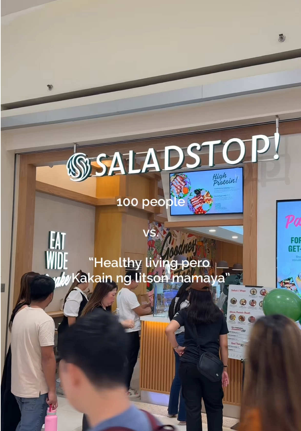 🥗✨ Freshness has officially arrived in Pampanga! ✨🥗 SaladStop! is now open at SM City Pampanga, serving up wholesome bowls, wraps, and smoothies made with the freshest ingredients. Whether you’re into guilt-free greens, protein-packed meals, or just looking for a quick healthy bite, this spot has you covered. 🌿💚 Perfect for health-conscious foodies and anyone who wants to balance flavor with nutrition—because eating right doesn’t mean sacrificing taste! 😋👌 📍 Visit them now at SM City Pampanga and experience how #EatingWideAwake feels like!  #SALADSTOP #pampanga #fyp 