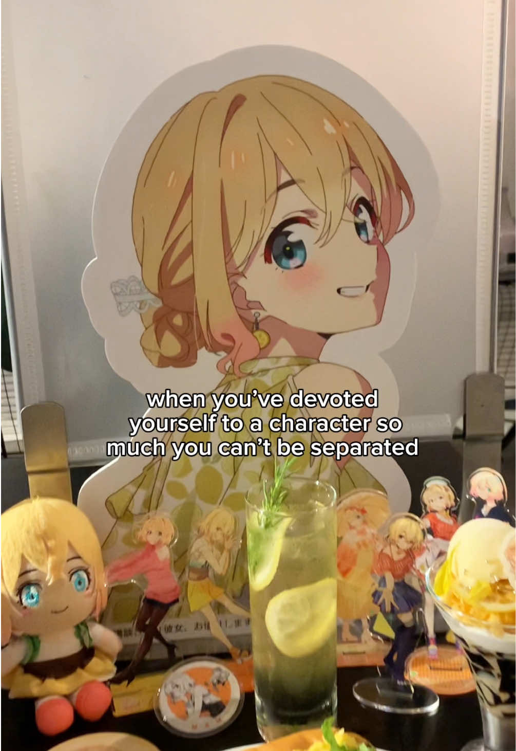 you know the yumeship is down bad when you just have a clip of your oshi at diner, at a bday party and at Christmas on hand 🤭 it’s me and my 2D wife always 🫵 we come as a set  #oshikatsu #selfship #otakumeme #yumejoshi #rentagirlfriend 