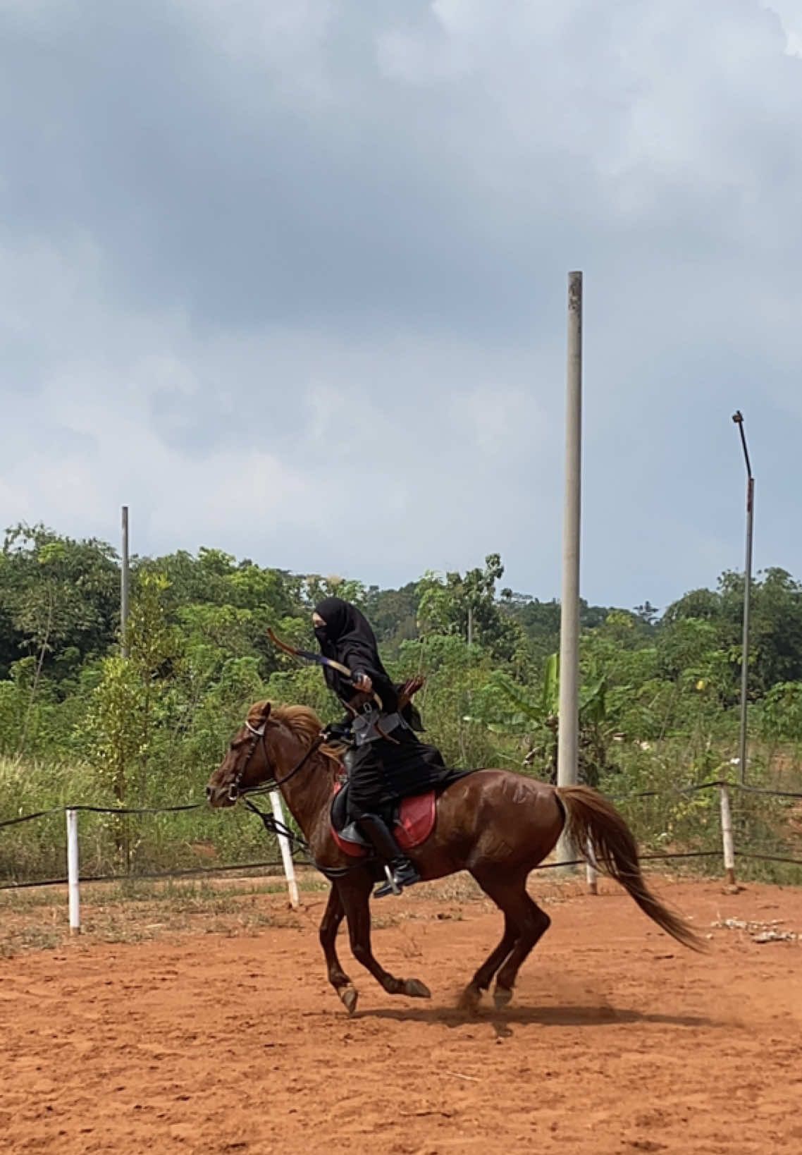 Baru latihan HBA lagi🐴🏹 #horsebackarchery 