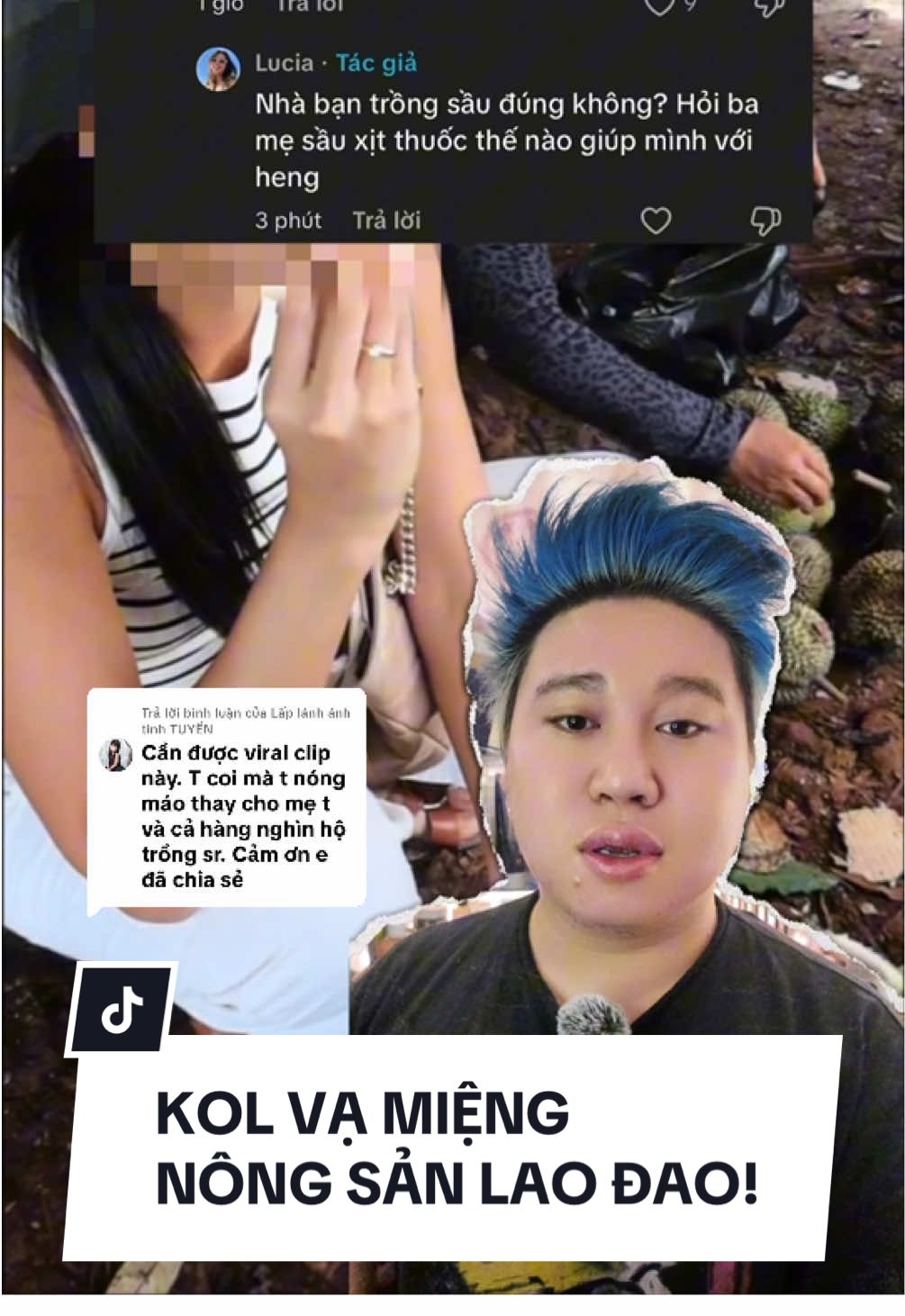 Trả lời @Lấp lánh ánh tinh TUYỀN Một lời xin lỗi không có, cái clip sầu riêng hôm qua nếu như nó viral thì các cô chú nông dân sẽ như thế nào? Chị có chịu trách nhiệm không? Quá tàn nhẫn! #nongsanviet #drama #phot #namsinhsuamui #viral 