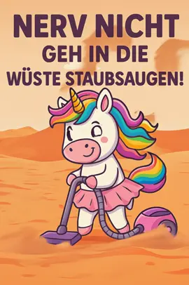 Wenn dich jemand  nervt  – schicke ihn  in die Wüste staubsaugen 🦄😂✨“ #EinhornVibes #StaubsaugenDeluxe #DesertMood #UnicornFun #EinhornHumor #BallerinaVibes #FrechAberGeil #TikTokFun #Rand