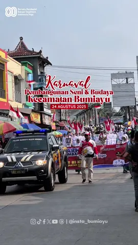Start Pertama Karnaval Pembangunan Seni & Budaya Bumiayu 📅 Minggu, 24 Agustus 2025 🕗 Start 08.00 WIB – Selesai 📍 Start: Lapangan Asri Bumiayu → Finish: Lapangan Muncang Jatisawit Mari bersama rayakan kreativitas, kebersamaan, dan kebanggaan untuk Bumiayu tercinta 💛✨ #instabumiayu #bumiayu #brebes #karnaval #karnavalbumiayu 