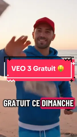 VEO 3 est gratuit 🤑 ce dimanche 24 août 2025. ❤️Like et partage cette vidéo autour de toi avant qu’il ne soit trop tard ⌛️👇 Vole mon prompt ici 👇  A french guy, arrives at the beach at sunrise. He is wearing a blue hoodie with “Jeanviet” written in white on it, wearing a red cap. He walks towards the camera with a big smile, holds up the screen of his smartphone to the lens. He clearly says in French with a parisian accent: “Veo 3 est gratuit ce dimanche, plus besoin de CB, tu peux créer jusqu'à 3 vidéos » #veo3 #gemini #veo3gratuit #tutoveo3 #ia 