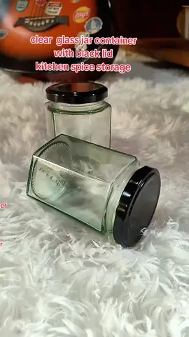 clear glass jar container with black lid kitchen spice syorage ang ganda ng product na ito maganda siya lagayan ng mga chili garlic,fishshrimp sa mga nag business#glassjarcontainer  #clearcontainer #glasscontainerjar #clearglassjarcontainer #tiktokshop 