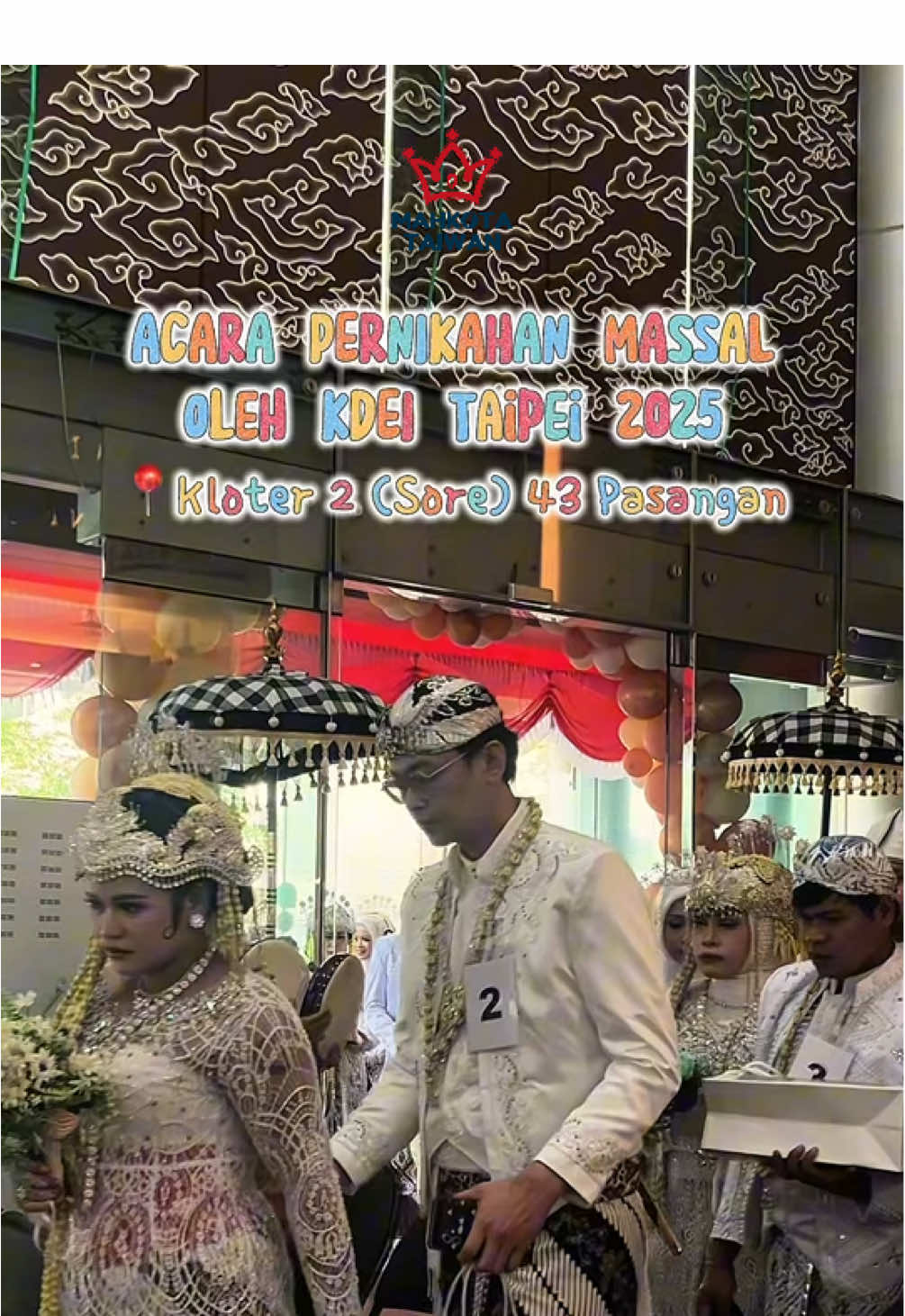 📍Kloter 2 Pernikahan di KDEI Taipei @KDEI TAIPEI acara yang sungguh luar biasa untuk mendukung terciptanya pernikahan yang sah dan resmi walau jauh dari tanah air #taiwan #pmi #pmitaiwan #nikahmassal #indotaiwan 