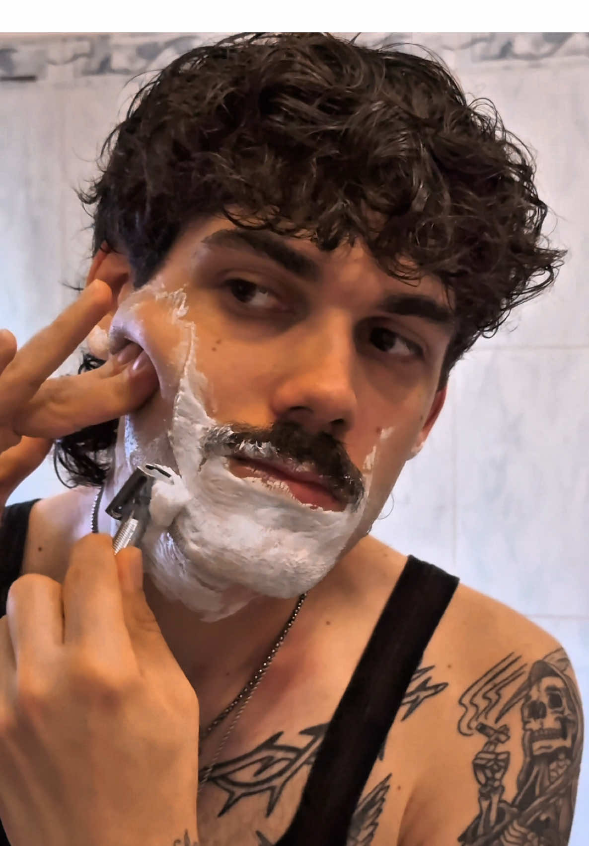 My Beard routine 💆🏻 #beard#mustache#shaving#tattoo#italianstyle