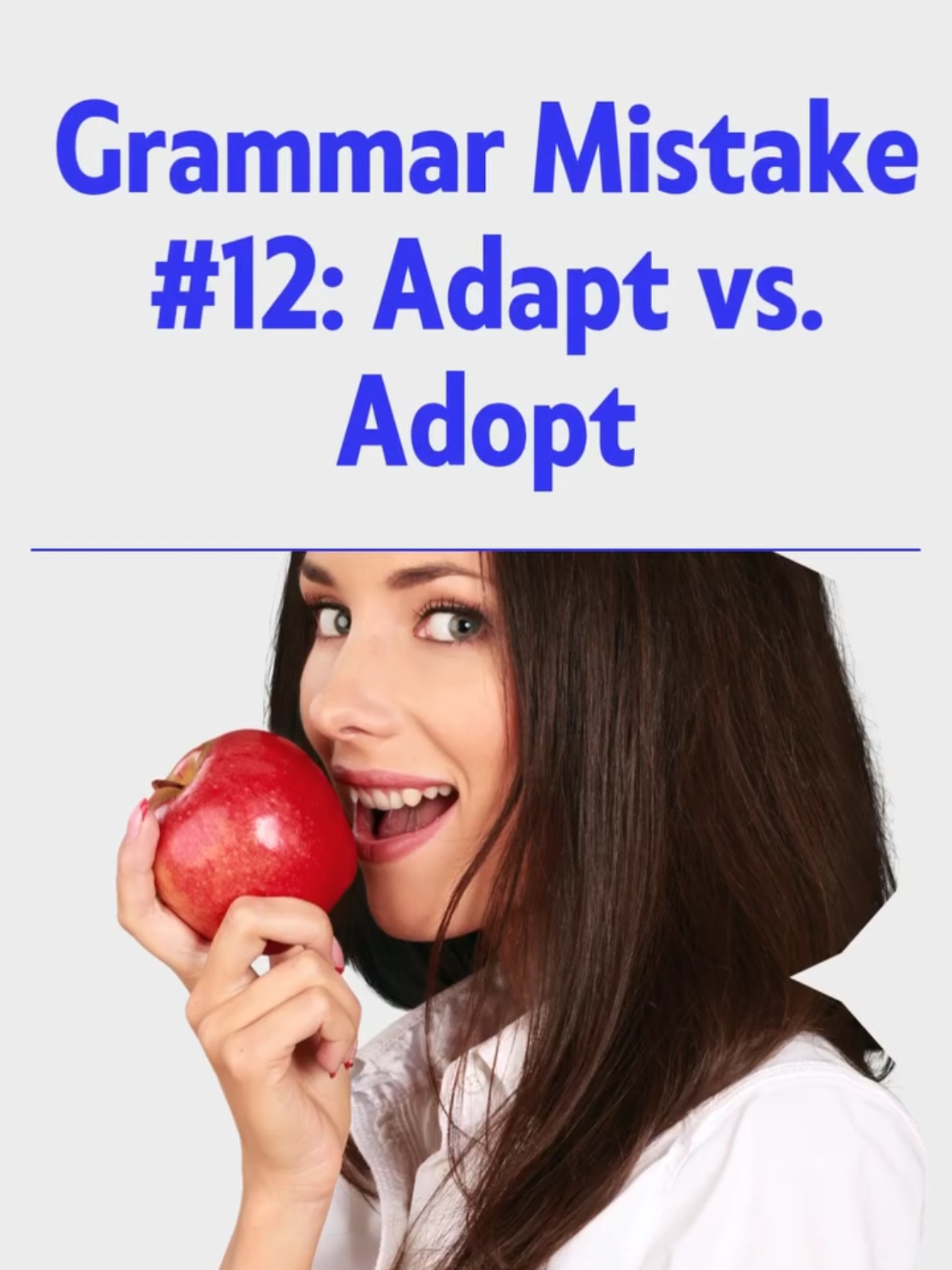 adapt vs. adopt #fyp #learnenglishwithme #basicenglish #easyenglish #grammarmistakes 