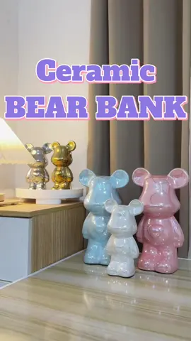 May alkansya kana may pang display kapa, pwede pag regalo sa darating na pasko. Dahil sa gamit na gamit talaga ito pag save ng pera ang coin bear ceramic bank. #ceramic #ceramicbank #ceramicbearbank #bearbank #ceramicornament 