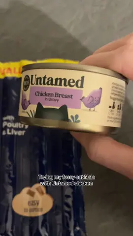 Will @Untamed Cat Food get my fussy girls approval?  - Salmon Oil is from @Groomi Pet Care and can be found in my showcase  #untamed #catfood #fussycat #groomi #cat 