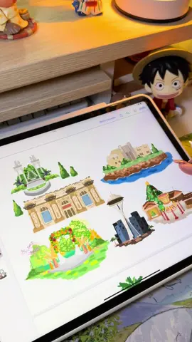 เอางาน Map ของลูกค้าที่จะนำไปใช้วันแต่งงานมากฝากค่ะ งานนี้ลงสีสนุกๆสุด 💕 #วันนี้วาดอะไร #วาดรูป #Map #Wedding ✨🫶🏻