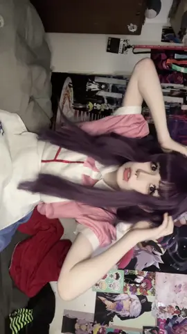 i want to cosplay from forsaken again so bad chat im gonna redo two time soon  #mikantsumiki  #danganronpa  #mikancosplay #cosplay #femboy 