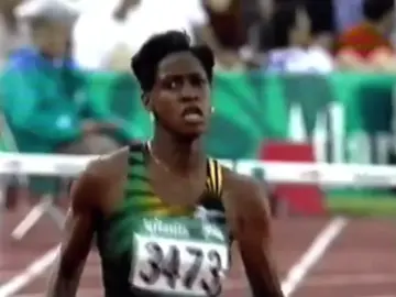 Deon Hemmings, the first ever Caribbean female athlete from Jamaica to win an Olympic gold medal. She won the women's 400m hurdles final and broke the Olympic Record at the 1996 Atlanta Games. Video courtesy of YouTube @sjtsports2381 #trackandfield #jamaica #jamaicantiktok🇯🇲viral #viral #fyp 