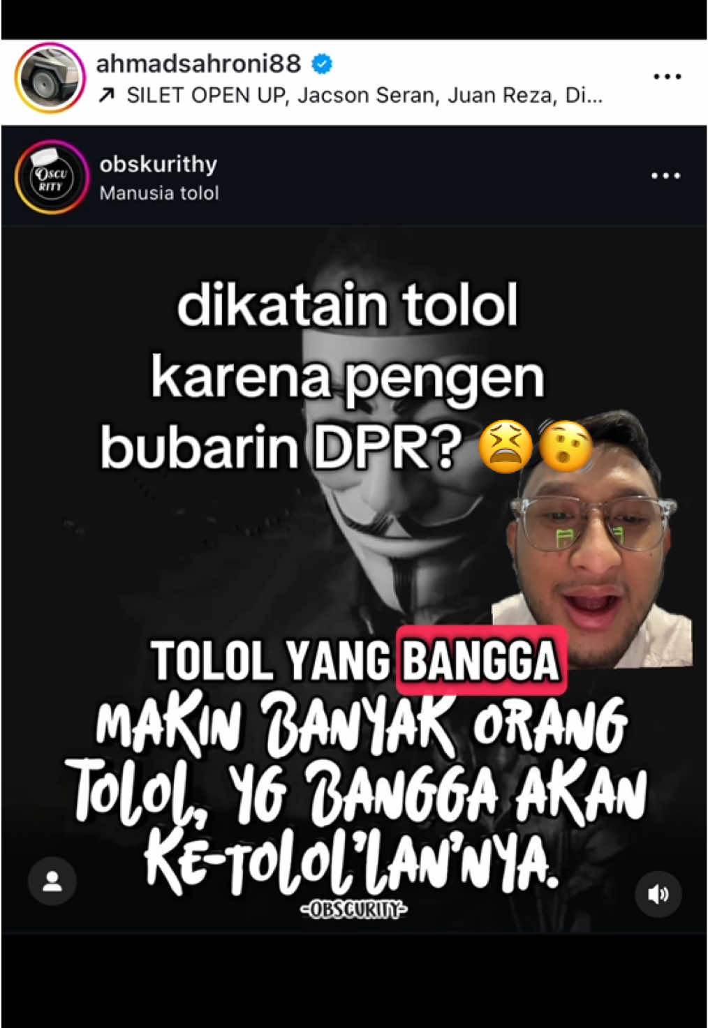 bacain komentar netizen dipostingan bapak anggota dpr satu ini😂 #DPR #bubarkandpr #ahmadsahroni #tolol #dprri 